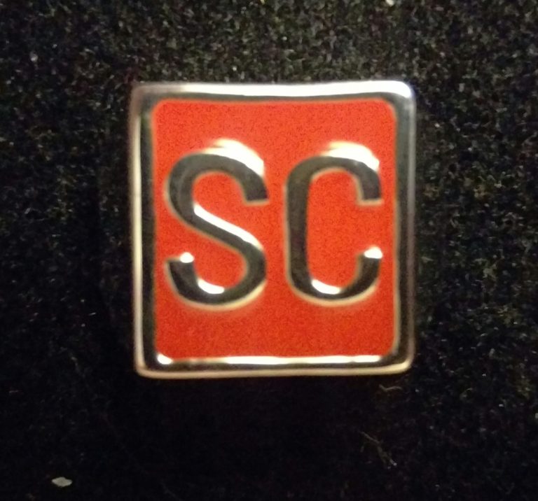 Ring SC Initials Rhodium Plated