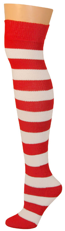 Socks-Striped Red & White | Santa's Clauset