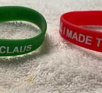 Silicone Bracelet- Mrs. Claus- I Met Mrs. Claus -I Made the Nice List