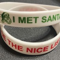 Silicone Bracelet- Santa- I Made The Nice List - White