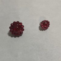 Red Rhinestone Flower - 7/16 and 5/16