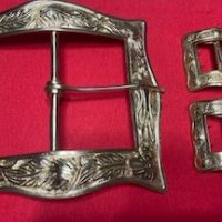Buckle- Thistle- 4 inch buckle and boot buckles Combo- Solid Brass