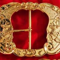 Buckle Flying Reindeer - Brass