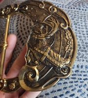 Buckle Flying Reindeer - Antiqued
